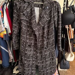 Atmosphere Black and White Trench Coat